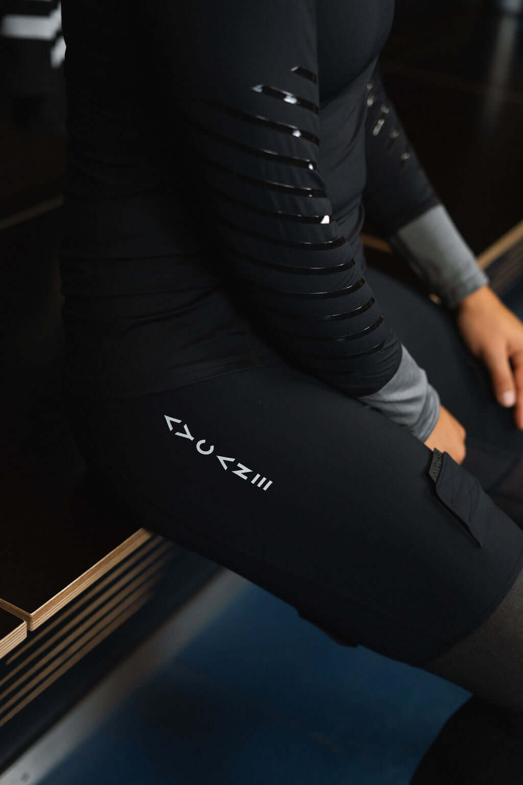 Women with cut-resistant hockey pants