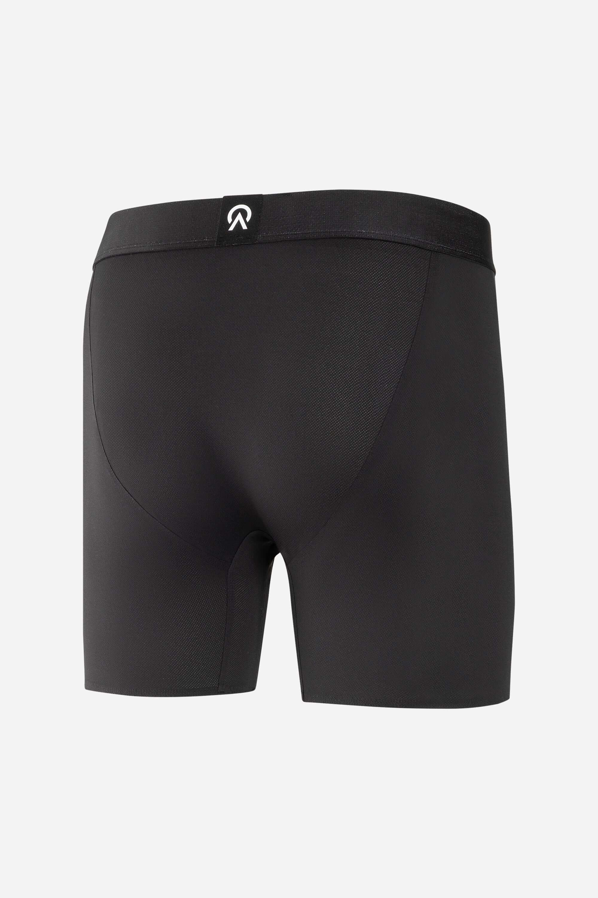 Back view of UNDS Boxer Briefs in black, designed for ultimate comfort during hockey and sports activities.
