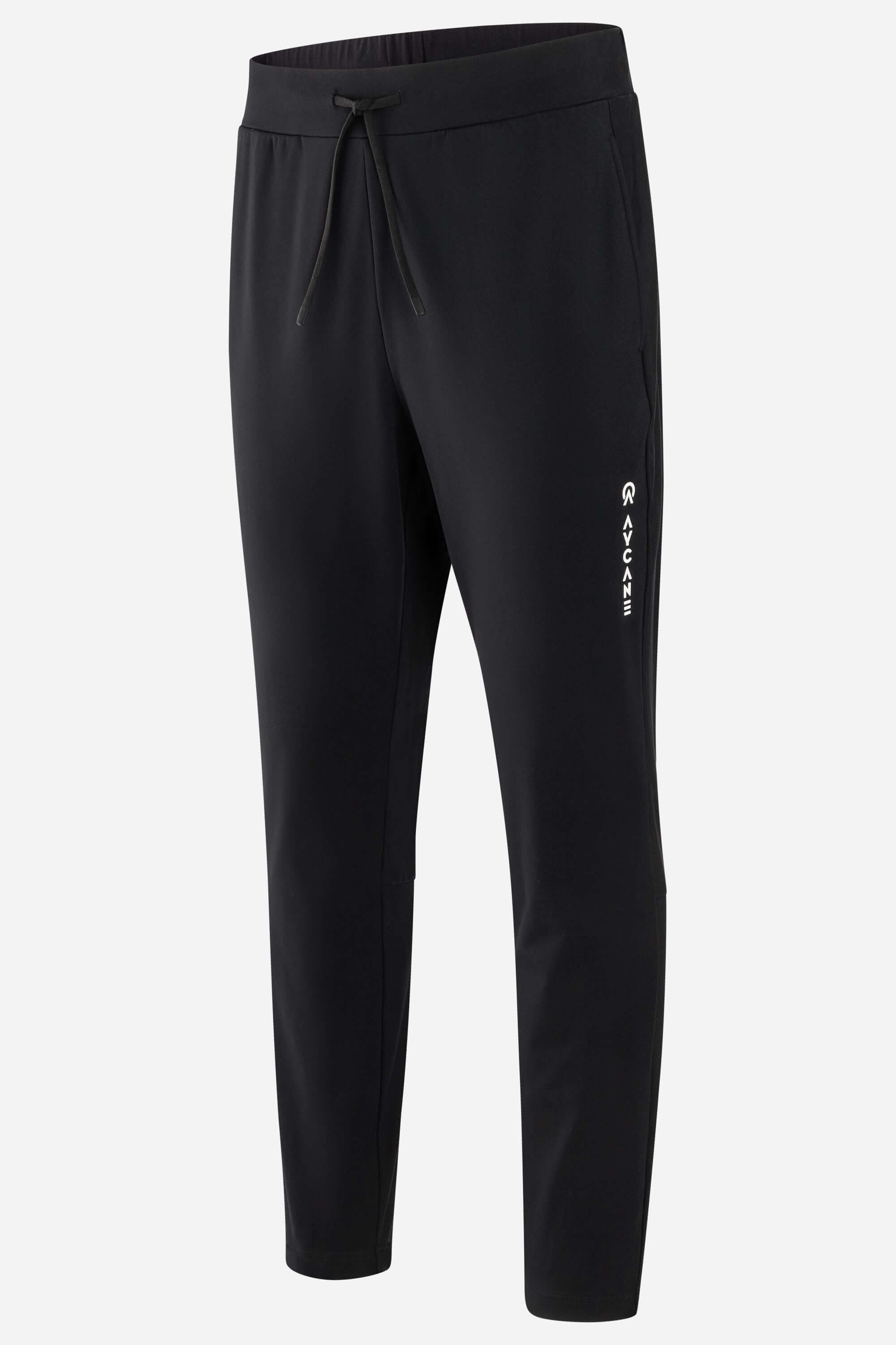 Auric Pants in black, designed for all-day comfort and ultra-stretchy movement, perfect for travel and everyday wear.
