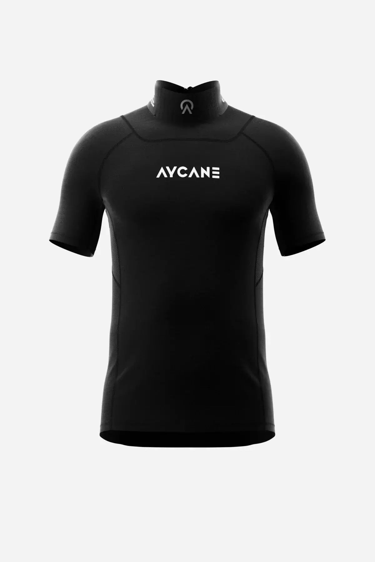 Blade X Base Layer Short Sleeve in black, featuring breathable fabric and cut-resistant protection from AYCANE.