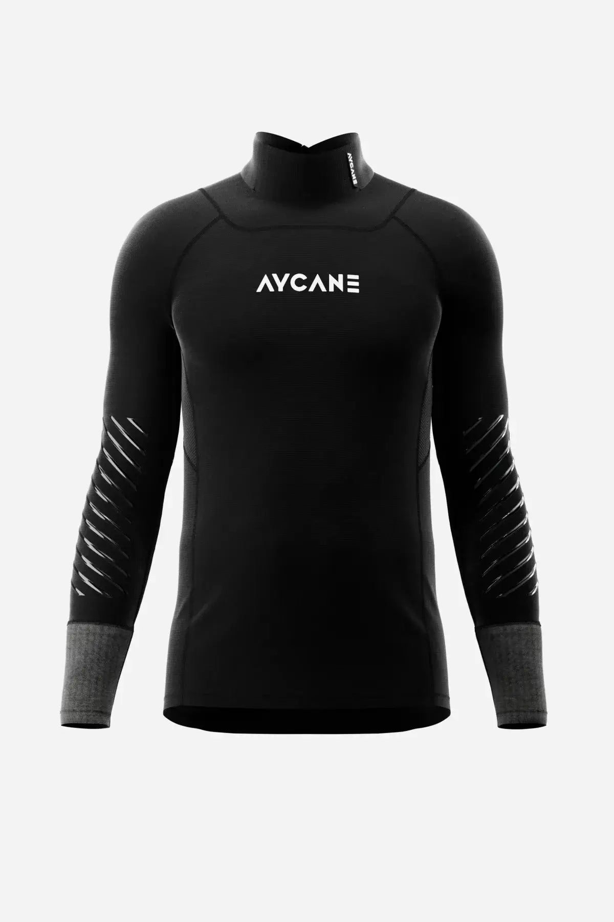 Blade EVO 2 Base Layer Long Sleeve shirt in black with grey arm details and logo.
