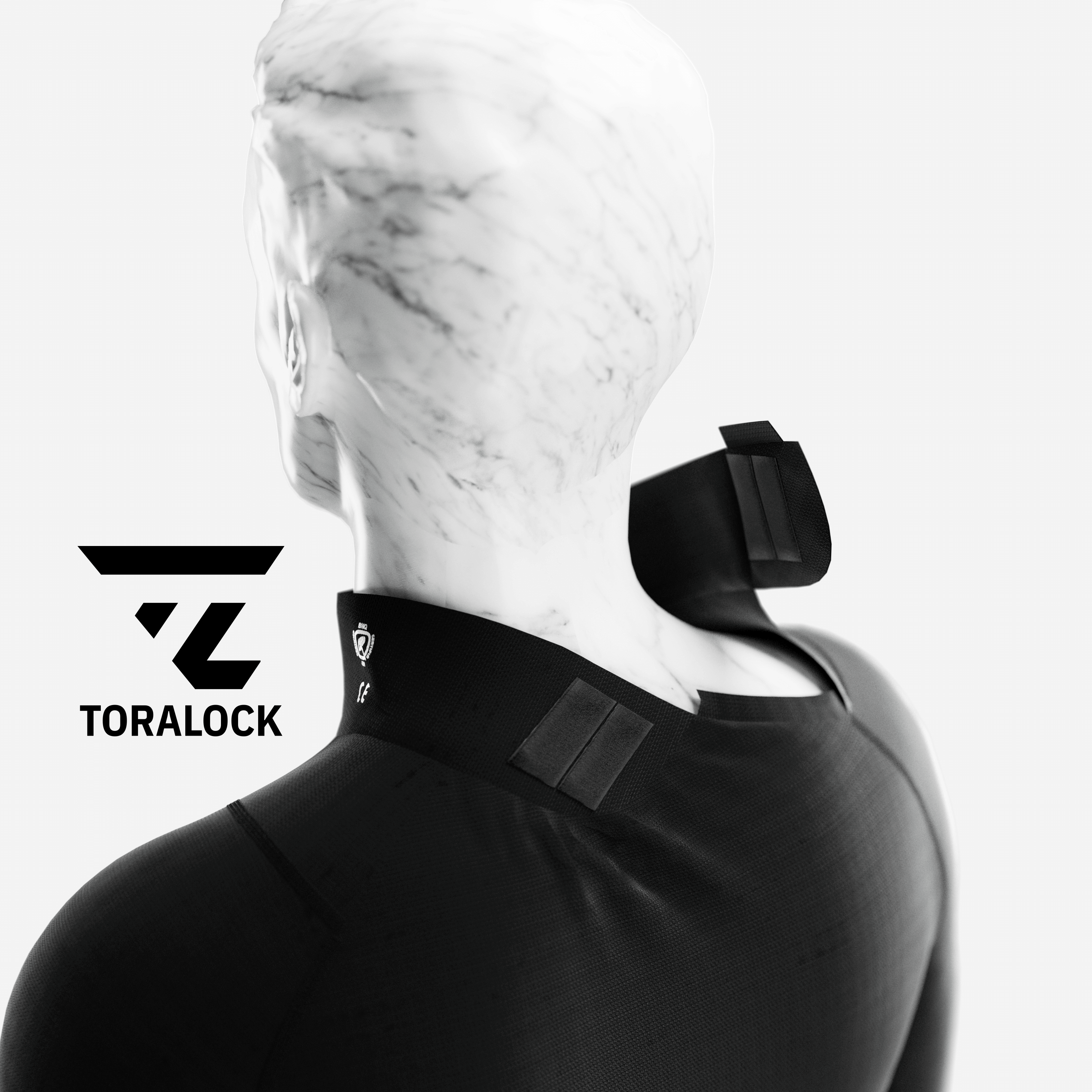 Back view of Blade X short sleeve shirt featuring BNQ-certified Toralock neck protection.