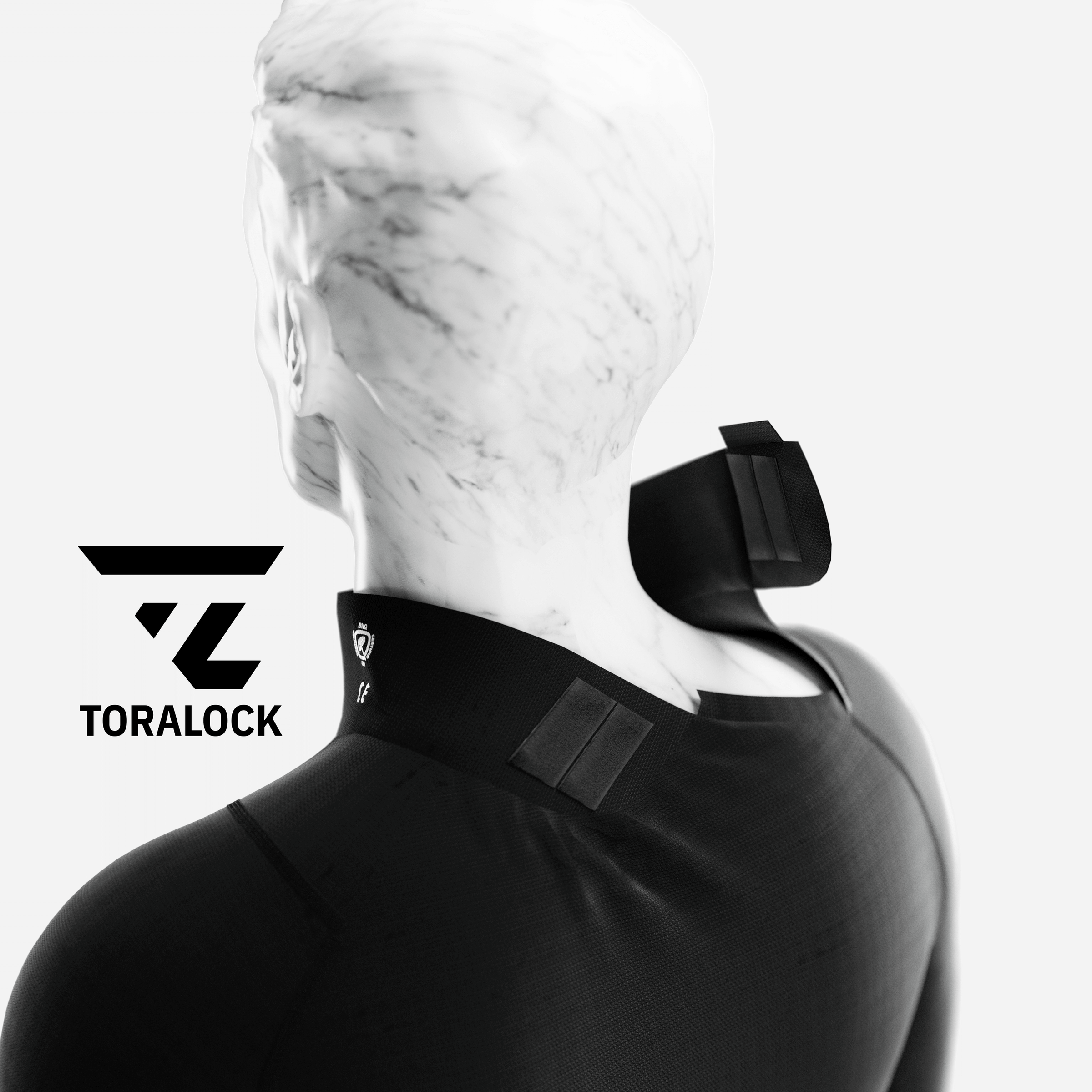 Back view of Blade X short sleeve shirt featuring BNQ-certified Toralock neck protection.
