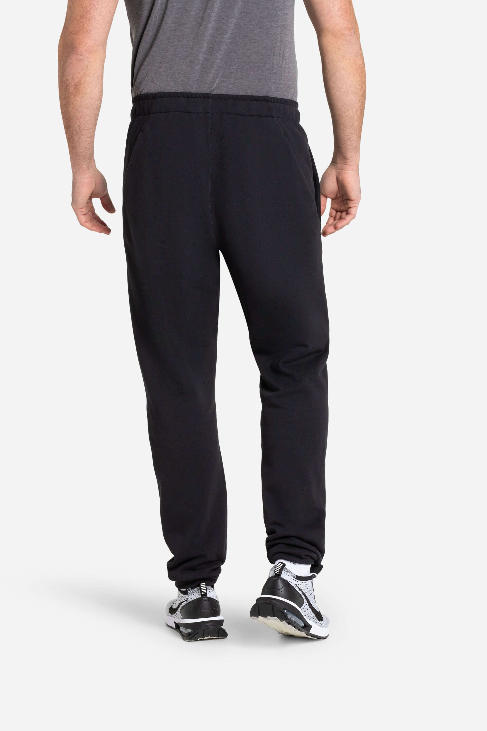 Men in black joggers and grey t-shirt for training or leisure from AYCANE