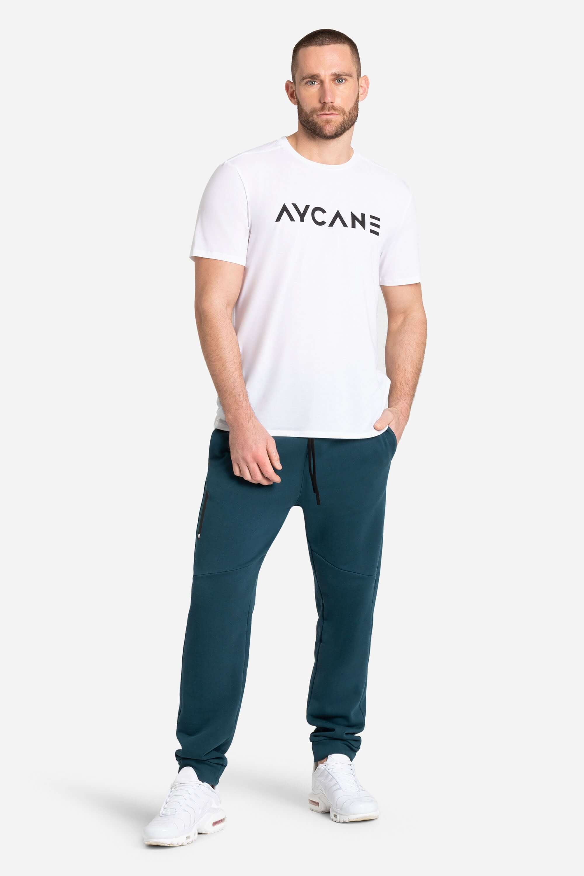 Men in blue joggers for training or leisure from AYCANE