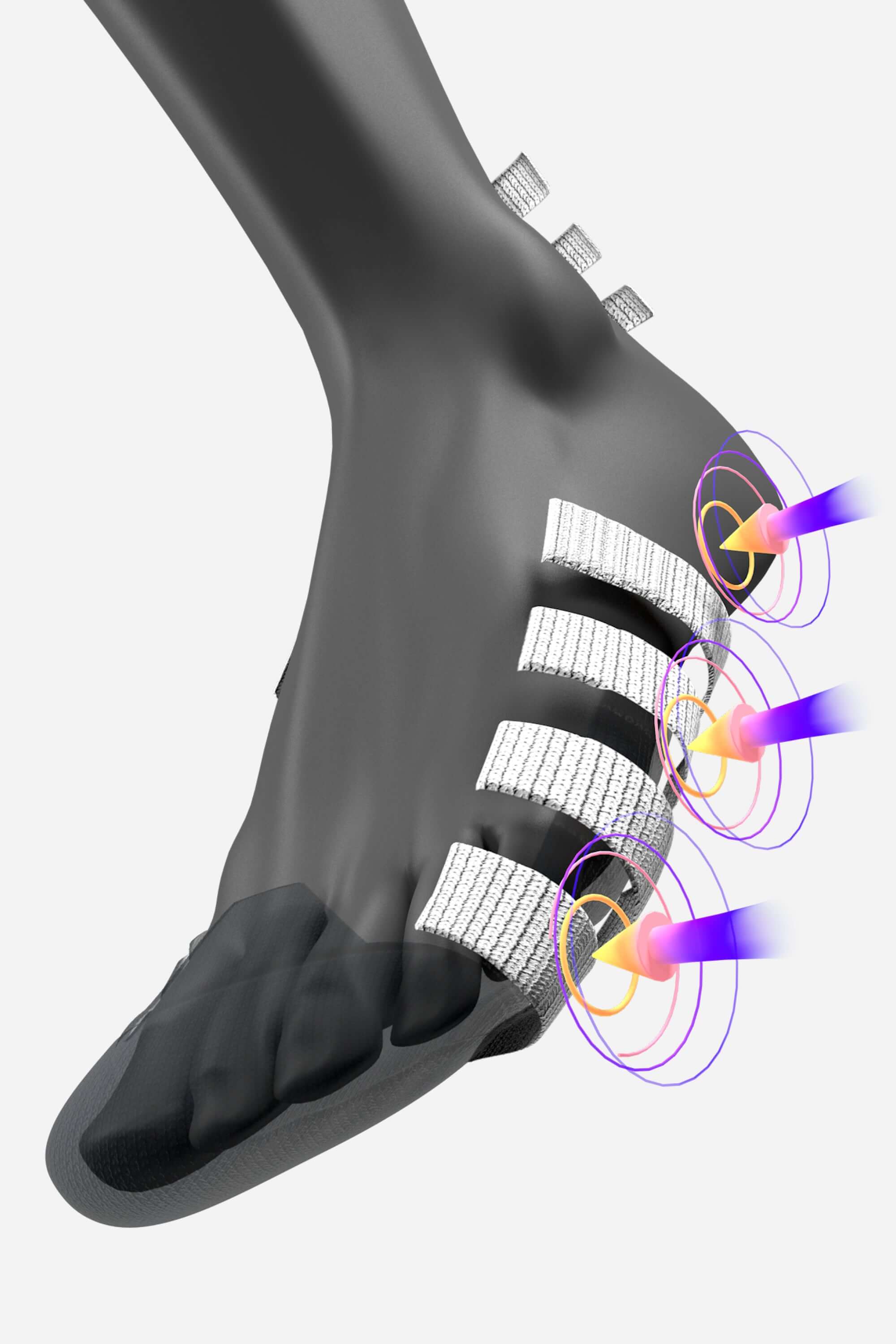 Hockey socks with 3D side protection for better fit