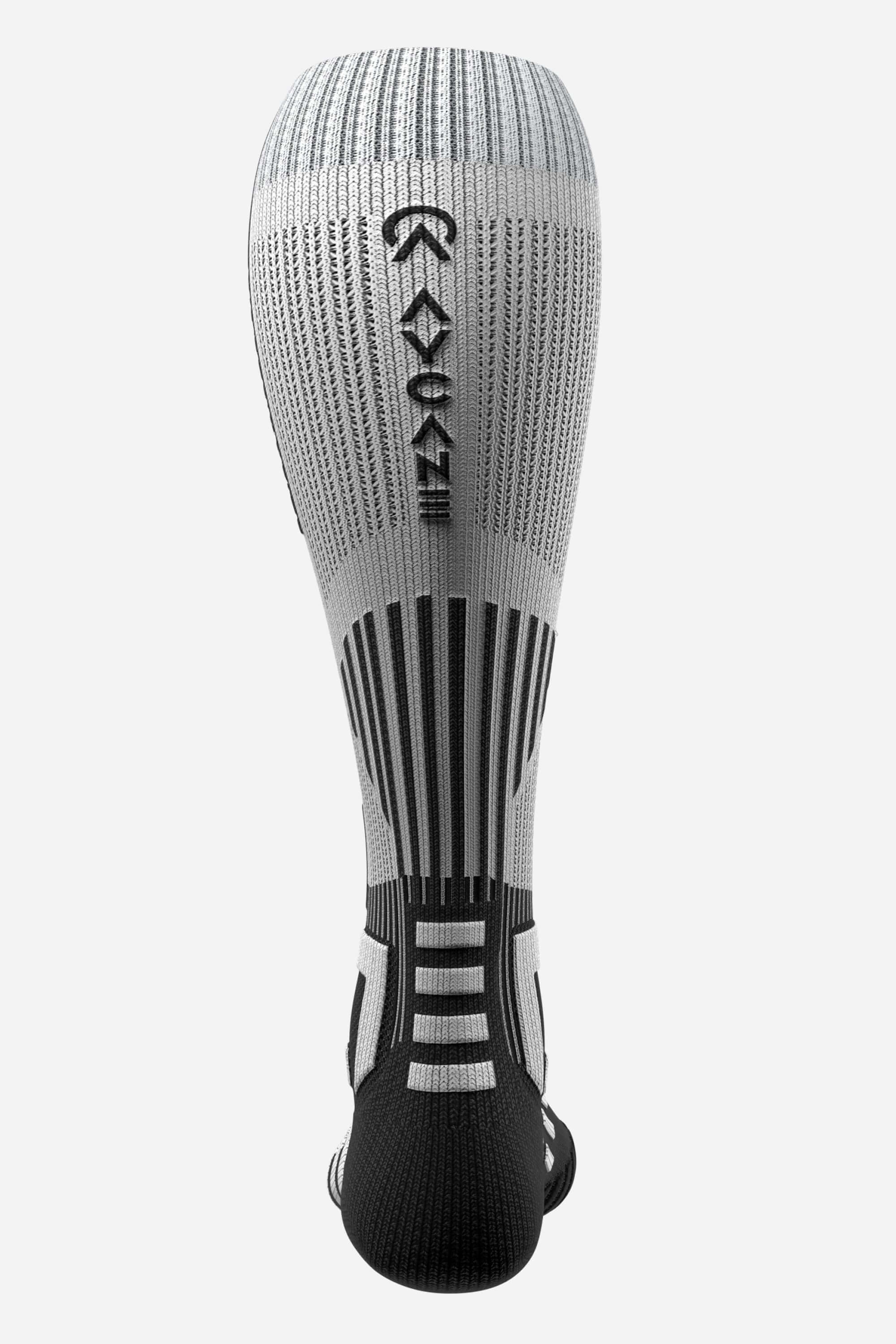 white hockey skate socks with heel protection
