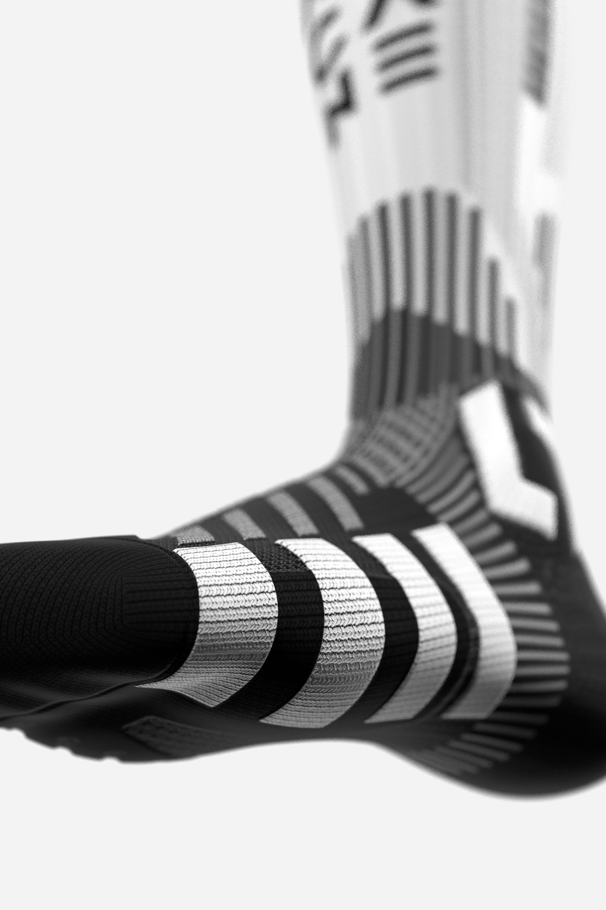 white hockey skate socks with outer instep protection