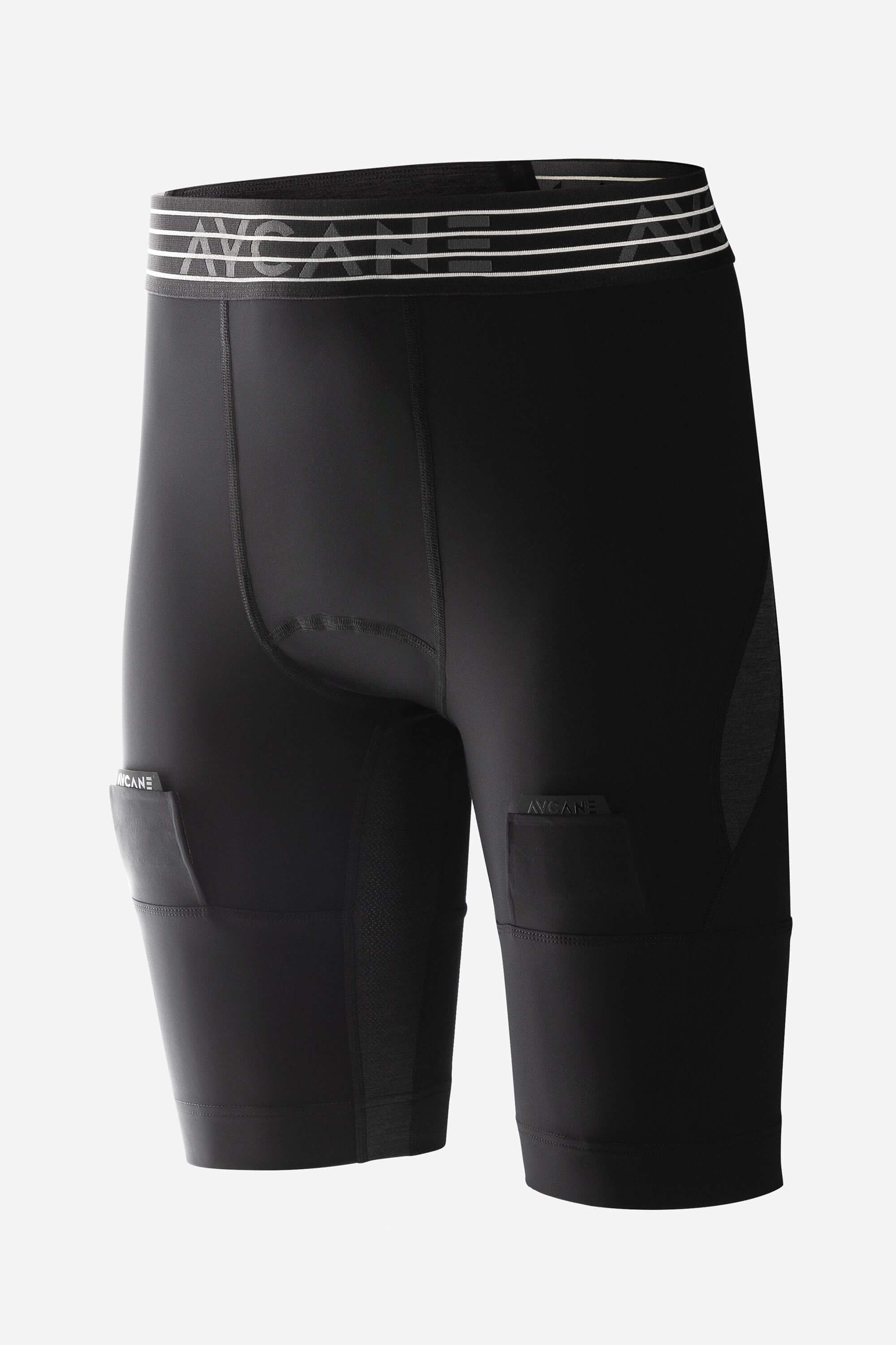 Hockey base layer lock shorts in black