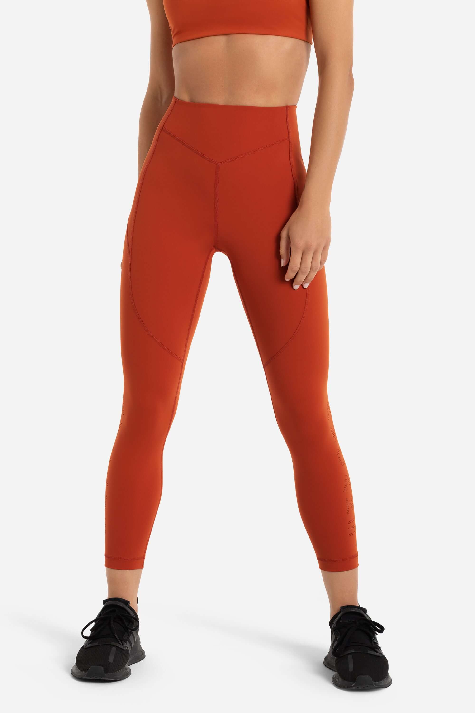 Women training leggings in red