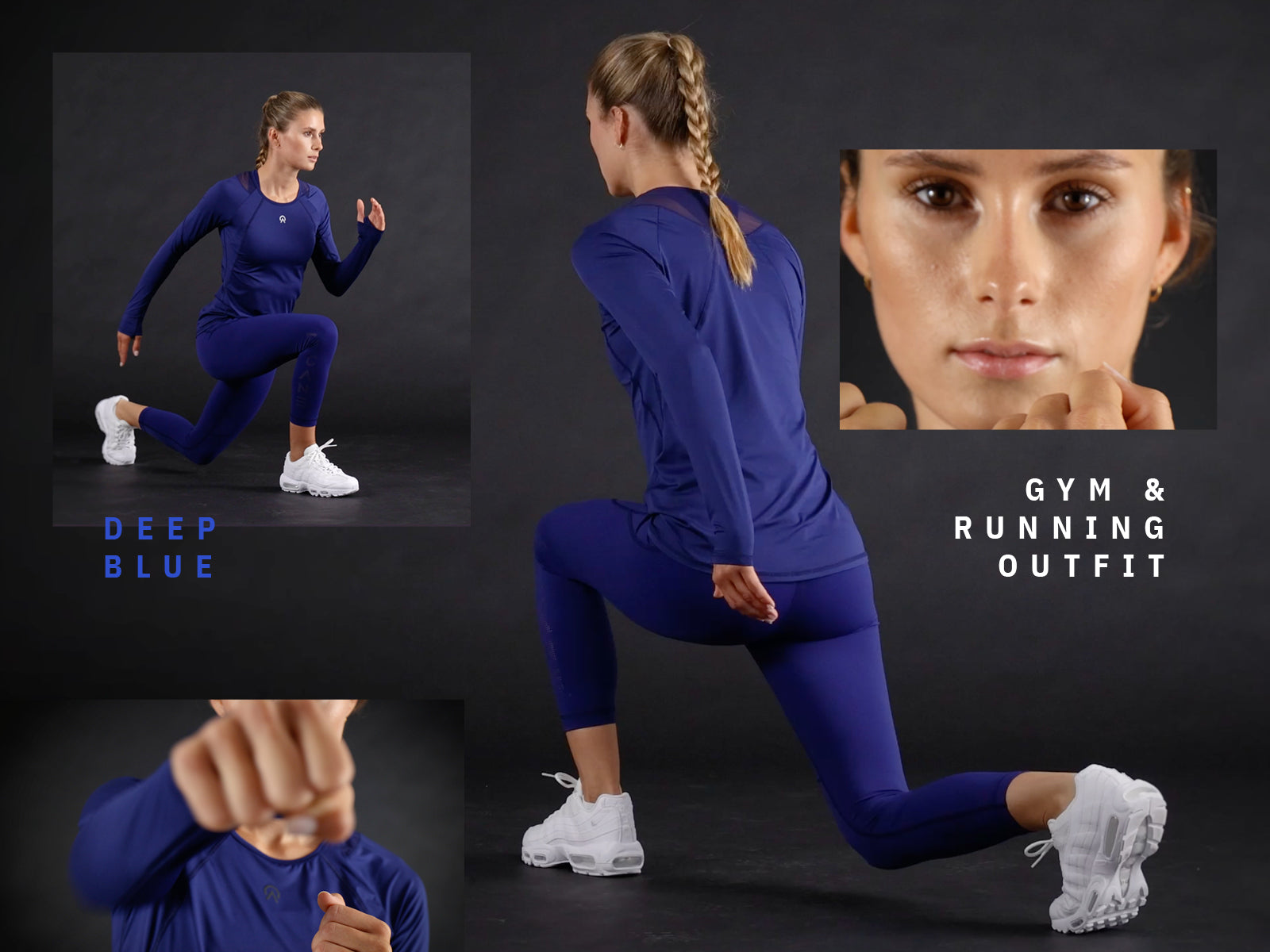 Deep Blue Gym & Running Outfit for Strong Women
