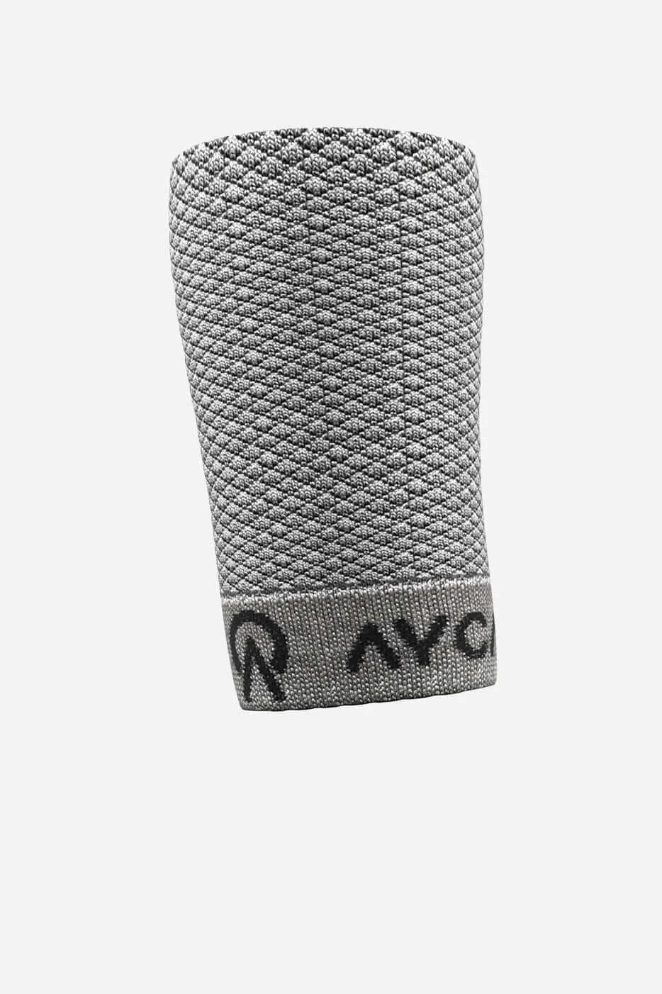 A-SHIELD wrist guard in grey, designed for comfort and protection, CE certified, sold as one pair.
